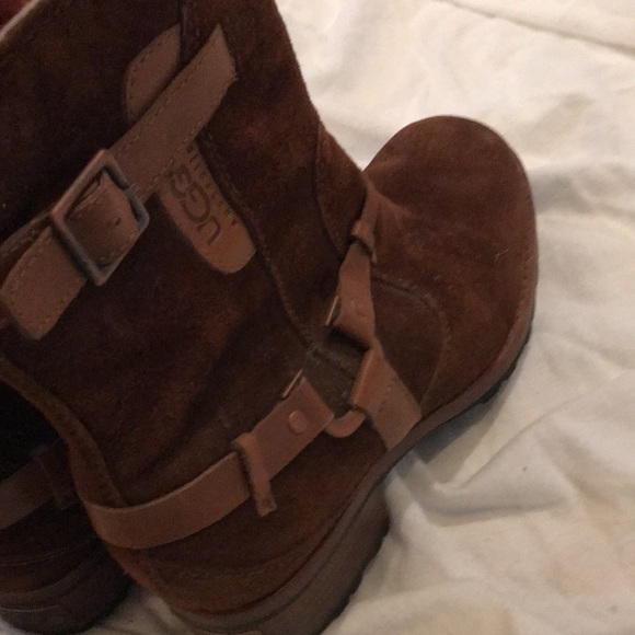 UGG suede cowboy style boots sz 9 - Picture 4 of 8